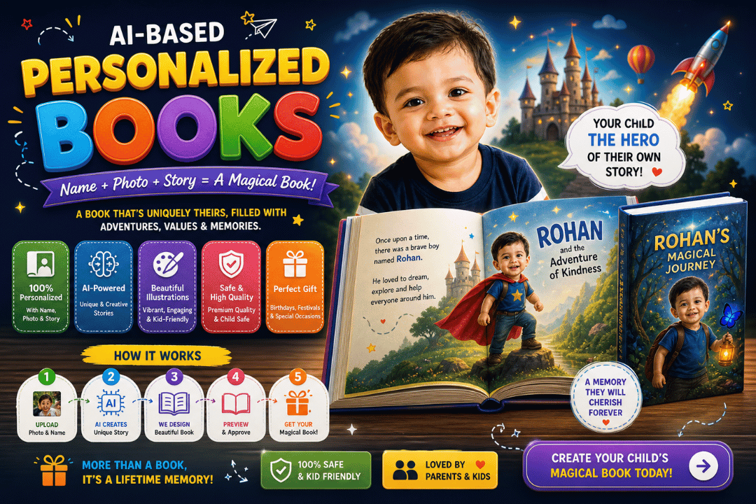 AI based personalised book featuring a child