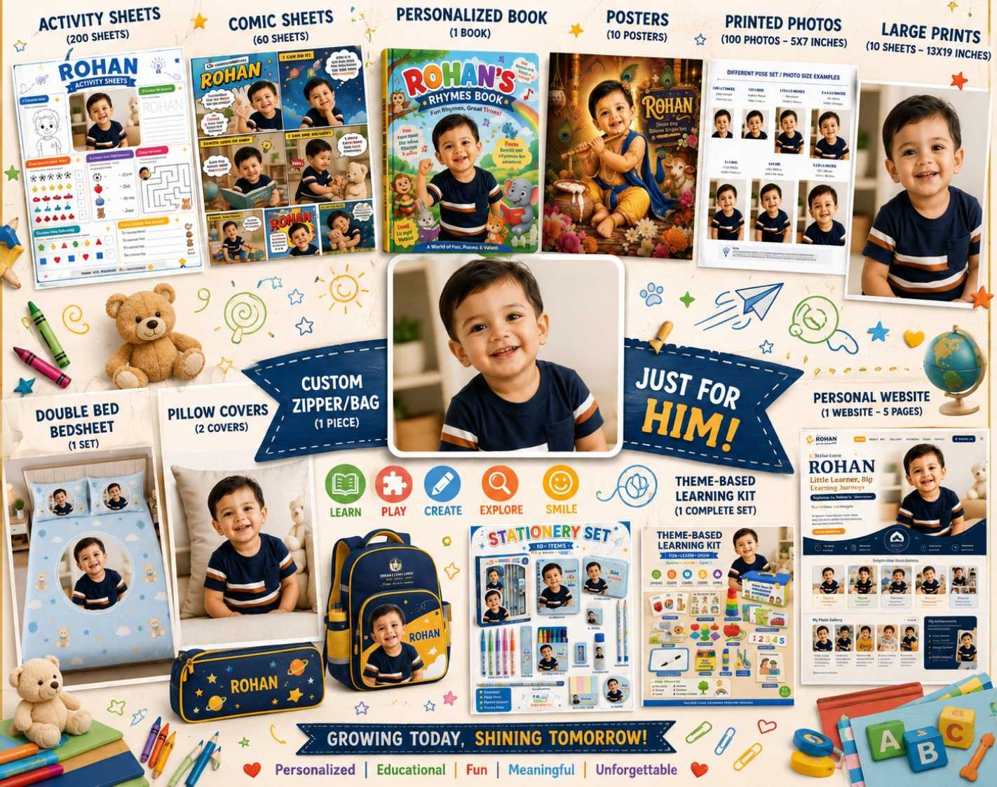 Complete personalised keepsake collection